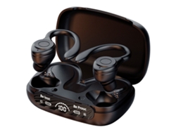 Auriculares Deportivos Bluetooth 5.3 Con Ganchos, Tws Inalámbricos, Pantalla Led De Energía Y Control Táctil (negro)