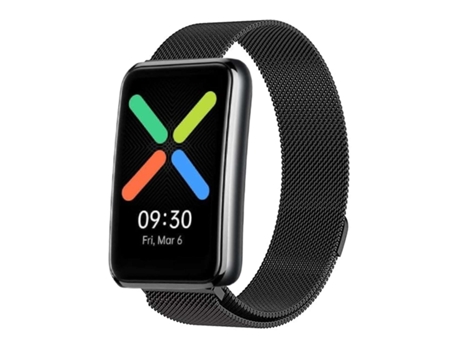Correa Pulsera Milanese Mesh para Oppo Watch Free Negro