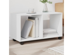 Armario Con Ruedas Madera Ingeniería Blanco 72x33x42,5 Cm