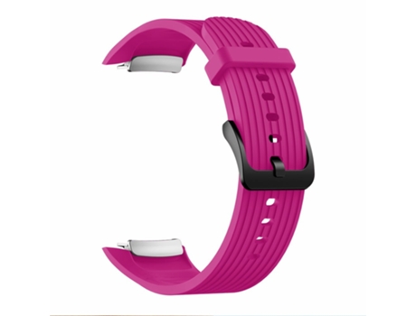 Correa de Silicona grano rayas verticales tamaño grande para Samsung Galaxy Gear Fit2 pro - purpúreo