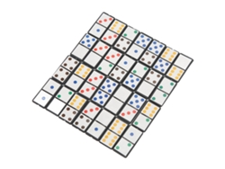 Conjunto De Dominós Double Six De Plástico Portátil Com Pontos Coloridos Para Crianças Aprender E Brincar 28 Peças