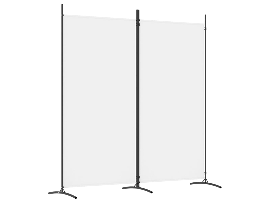Biombo separador de ambientes, 2 paneles, 175 x 180 cm, tela blanca y planchado, Dec030709