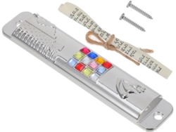 Juegos De Mezuzá Decorativa De Aleación De Zinc Y Papel Plata Con Pergamino Kosher Para Decoración De Puerta En Casa Y
