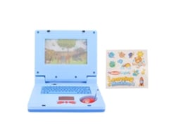 Ats-ordenador Educatsivo Para Niños Con Led Y Música Juguete De Simulación De Computadora Desarrollo Cognitivo Ratsón No Retráctil Azul