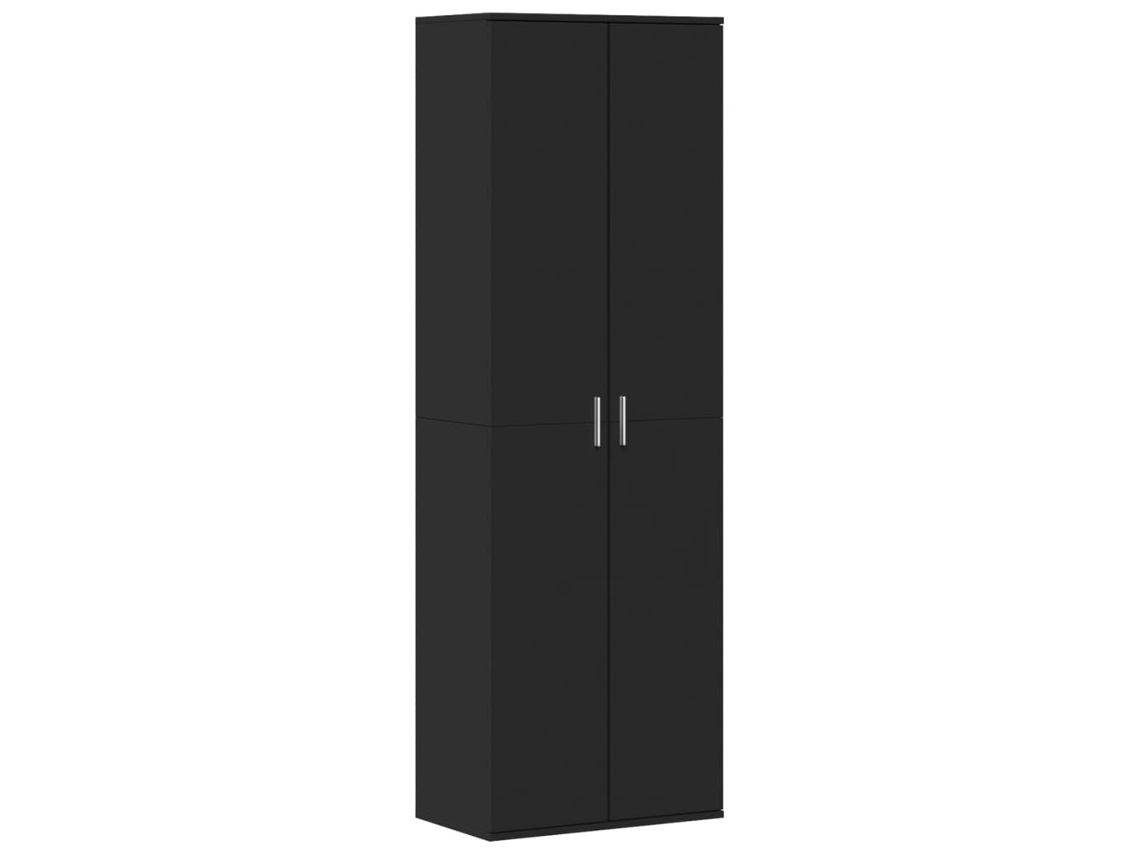 Aparador Alto VIDAXL Negro Madera contrachapada (60x35x180 cm)