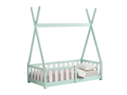 Estructura de Cama Infantil [EN.CASA] (Verde - Madera - 70 x 140 cm)