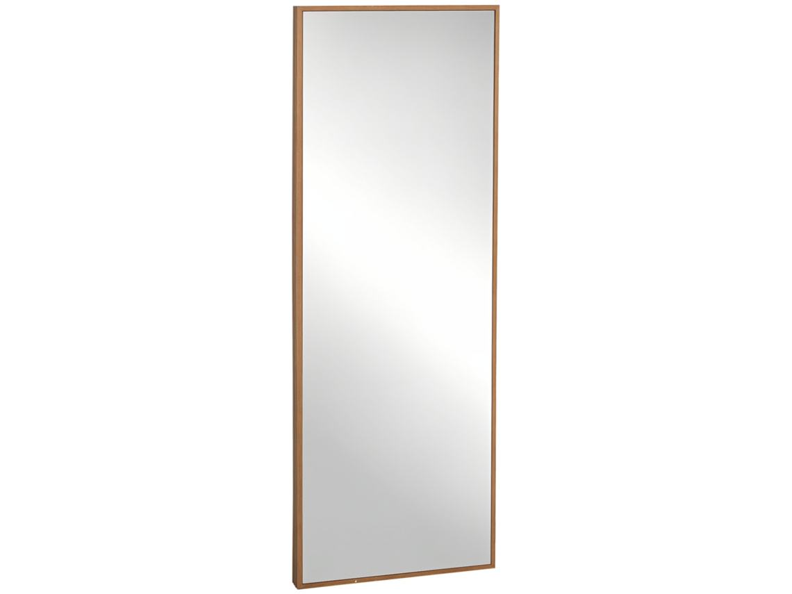 Espelho Corpo Inteiro 45x125cm Madeira Retangular Moderno Natural