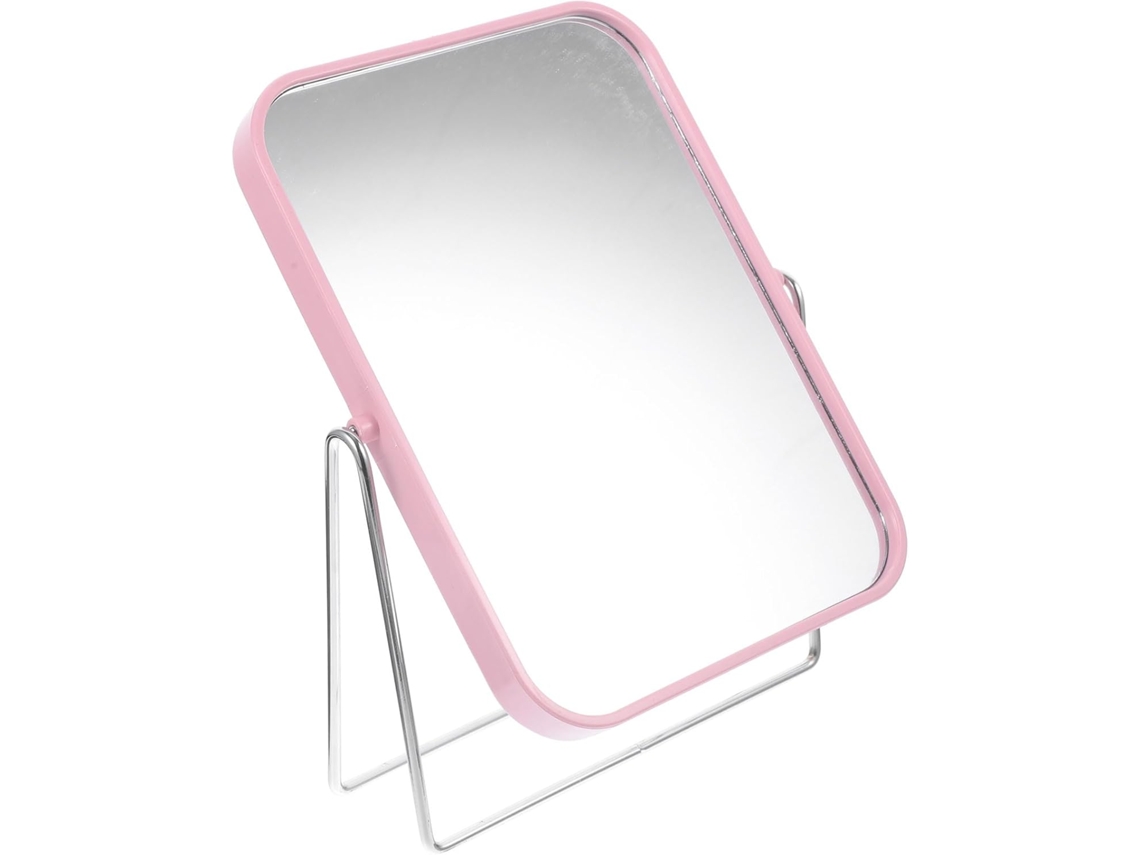 Espejo De Maquillaje Pivotant Sur Pied 323 Métal Rosa Doble Face Carré Y Rond Esthétique Pour