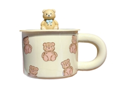 Taza de desayuno creativa de 330 ml con tapa, taza de agua para el hogar, ideal para la oficina de mujeres NEVEANCE