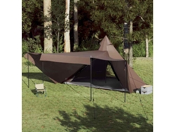 Tienda De Campaña Familiar Tipi 8 Personas Impermeable Marrón
