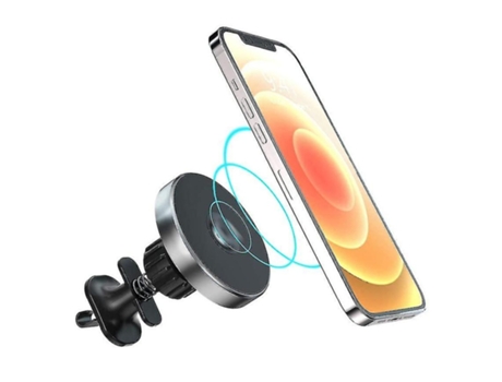 Cargador inalámbrico para coche de 15 W, carga rápida Qi con gancho y soporte, compatible con todas las salidas de aire, compatible con Iphone12/12...