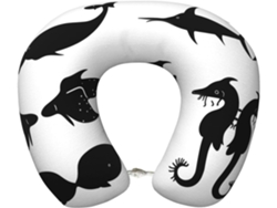 Almohada Viaje Espuma Viscoelástica Poliéster, Felpa Fácil Soporte, Ajustable Plegable: