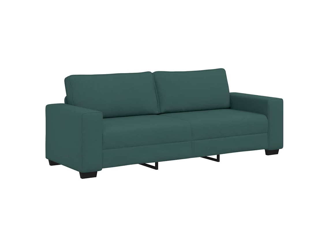 Maison Exclusive - Sofá De 3 Plazas Verde Oscuro, 220x77x82 Cm, Tela