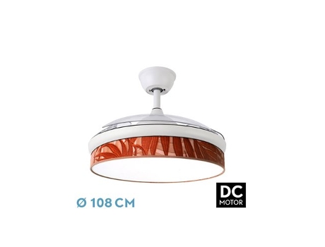 Ventilador DC Moda 72W Blanco/Hoja Caldera 3 Aspas FABRILAMP