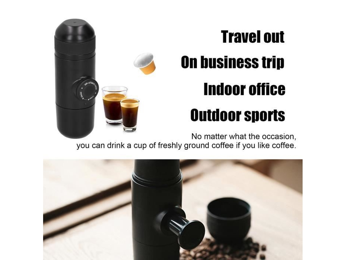 Mini cafetera portátil - HB008 - Negra - Espresso (cápsulas) - Compatible con Nespresso S/MARCA