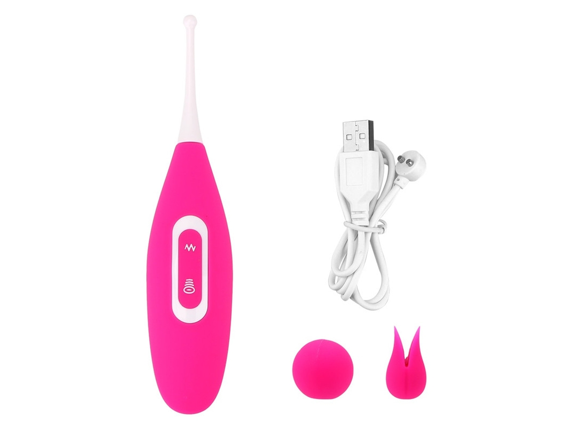 Vibrador de masaje de succión 2 en 1 con 8 modos para mujeres (rosa roja) YIZHOOD