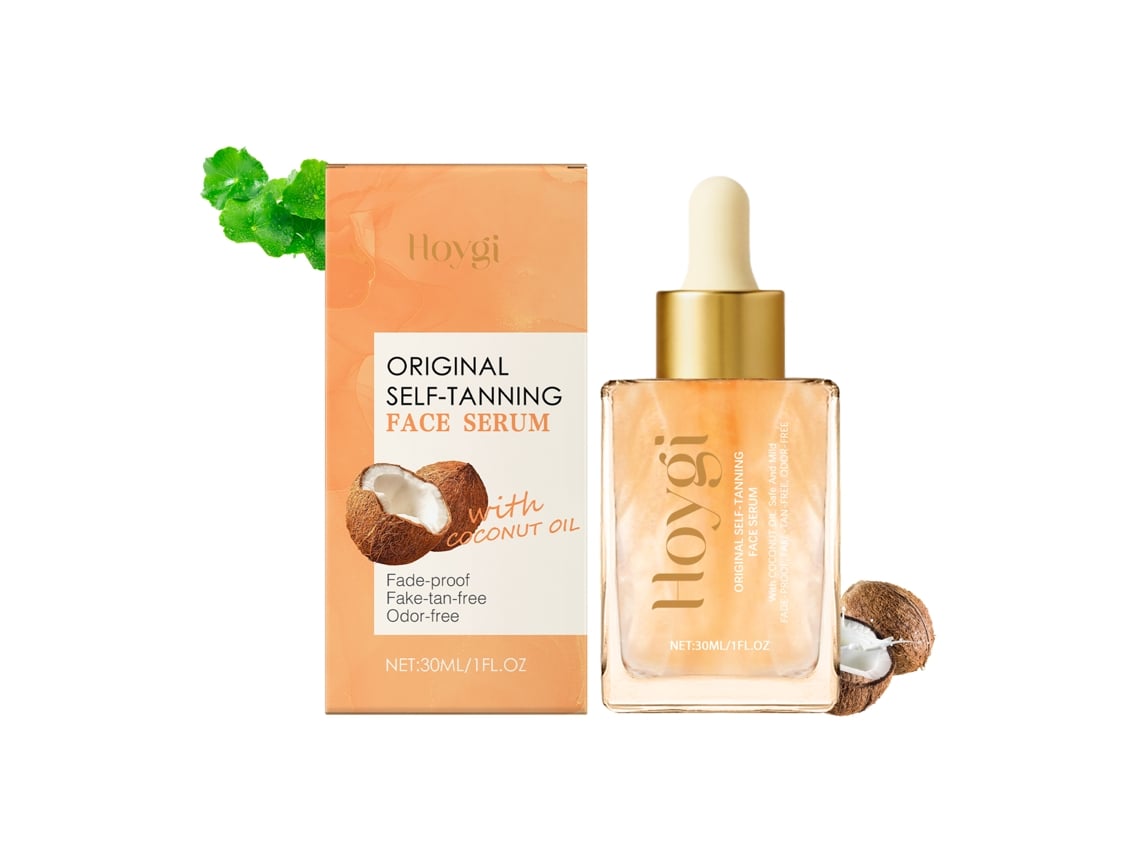 Sérum facial autobronceador eficaz para una piel radiante.