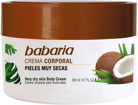 Crema Corporal BABARIA Coco Piels Muito Secas (200 ml)