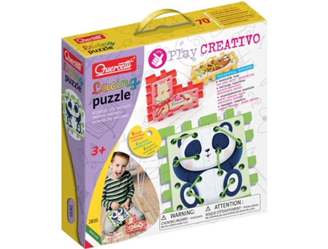 Juego Educativo QUERCETTI Play CREATIVO Arte Cordones Coser Puzzle (Edad Mínima: 3 Años - 30 x 29 x 7 cm)