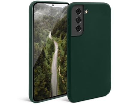 Funda de Silicona de la Serie Minimalista MOOZY para Samsung S21 Samsung S21 5G Verde Medianoche Funda Delgada de TPU Suave con Acabado Mate