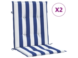 Conjunto 2 Cojín Para Silla Con Respaldo Bajo VIDAXL Multicolor Tela