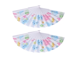 2 Abanicos Plegables De Plástico Con Forma De Animalito Para Decoración De Escenarios Fríos
