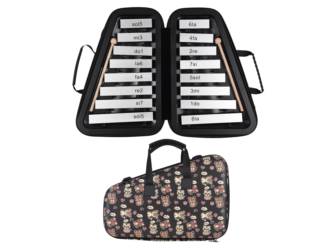 Combinación de Xilófono de 16 teclas y Sygo Glockenspiel (ideal para niños, desarrolla la percepción musical)