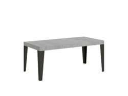 Mesa extensible 90x90/246 cm Flame Premium Cemento estructura Antracita ITAMOBY