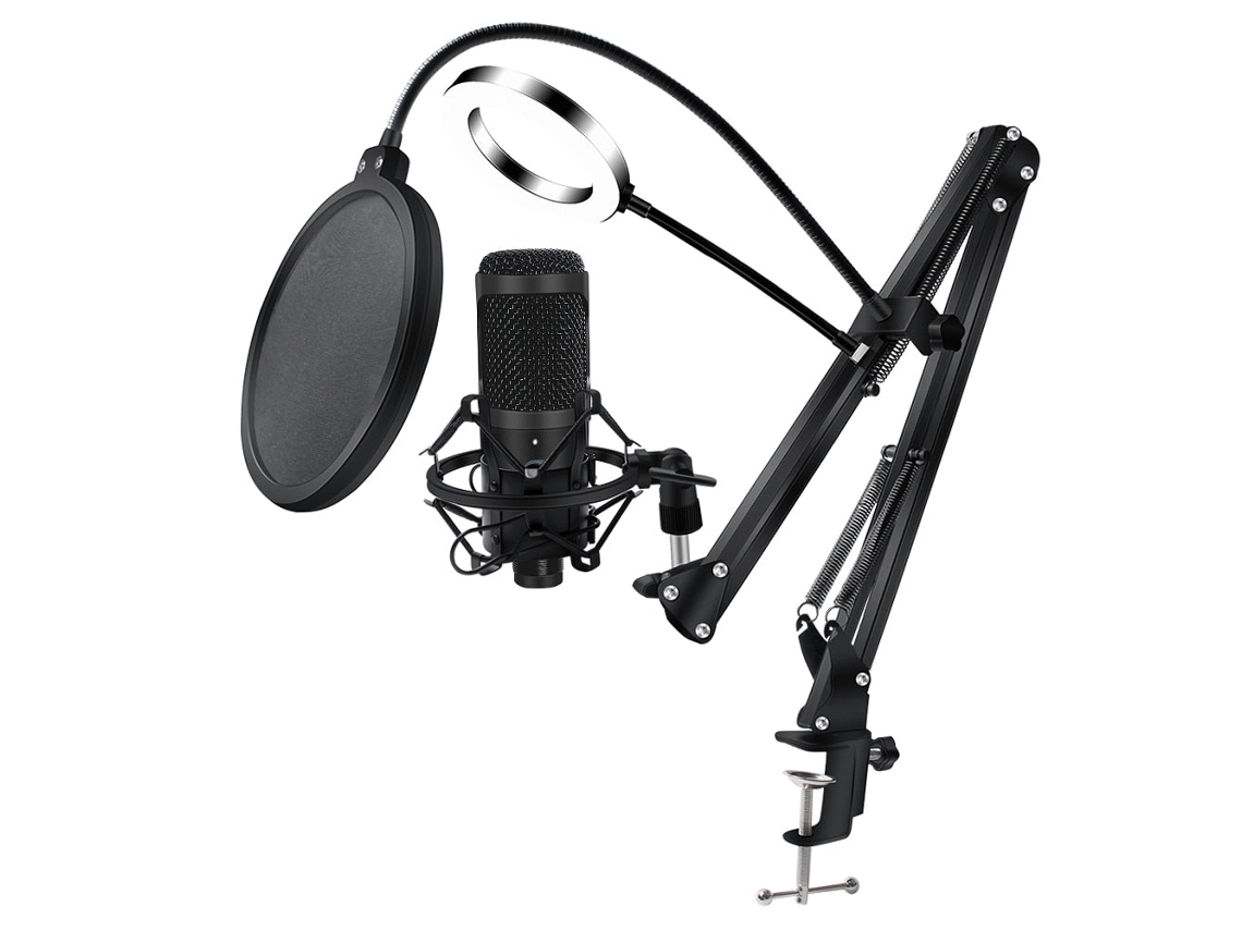 CUICH Micrófono Usb De Condensador De Metal Para Grabación De Micrófono D80 Con Soporte [D]