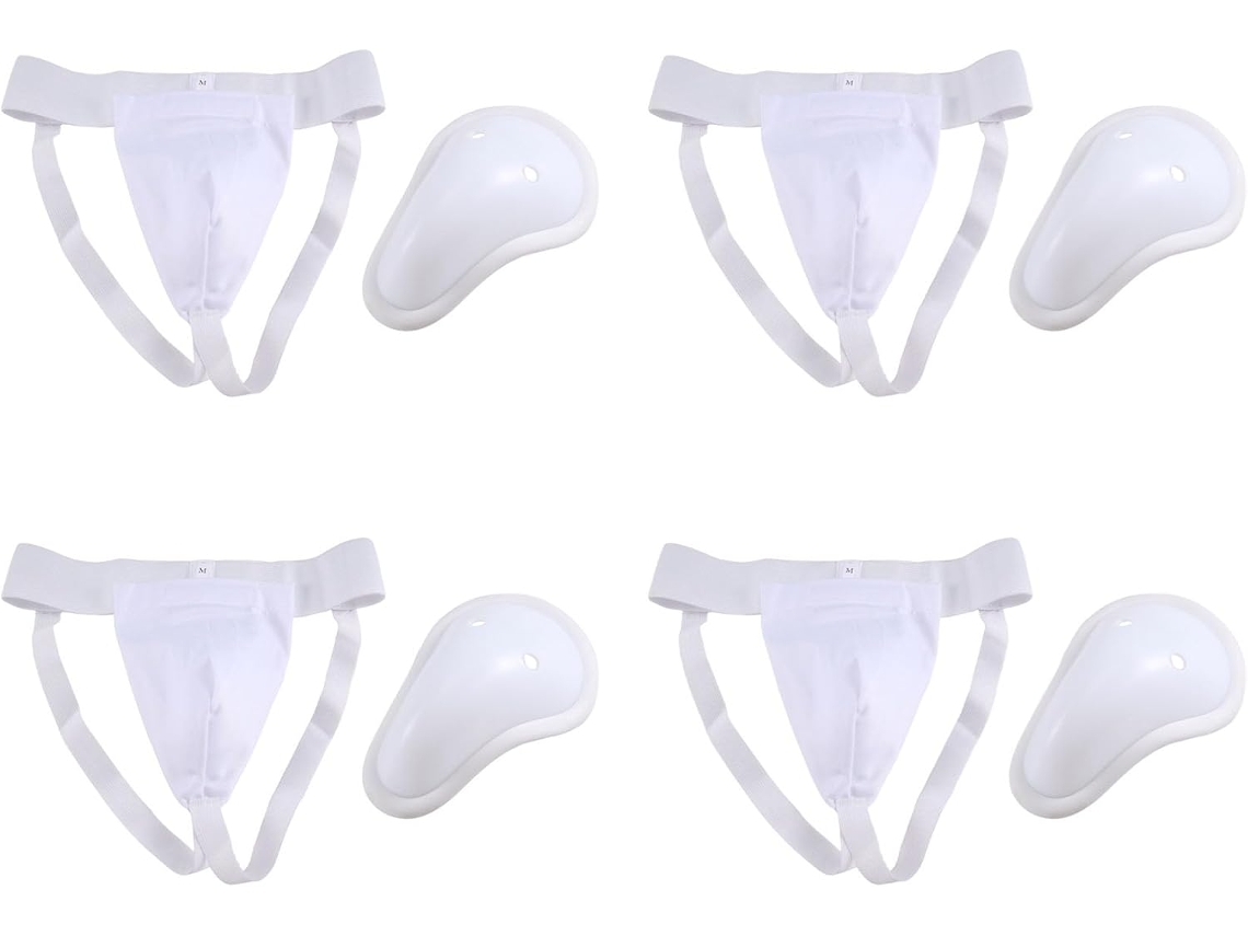 4x Protector De Ingle Para Hombre, Protector De Ingle Para Kickboxing Y Muay Thai, Ventilado Y Ajustable, Para Entrenamiento De Lucha.