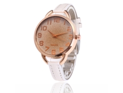 Reloj De Pulsera Para Mujer, Estilo Coreano, Cuarzo Sencillo Y Elegante, Correa De Cuero Blanco.
