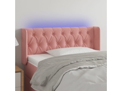 Cabecero Con Led De Terciopelo Rosa 103x16x78/88 Cm