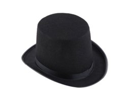 Sombrero negro para hombre, accesorio para disfraz de Halloween, sombreros para adultos, accesorio para fiesta de disfraces
