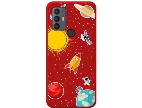 Carcasa para TCL 30 SE TUMUNDOSMARTPHONE Silicona Líquida Dibujos Rojo