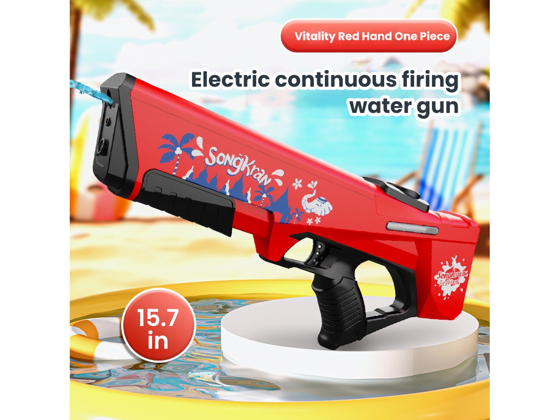 (rojo) Pistola De Agua Totalmente Eléctrica - Almacenamiento Automático De Agua - Juguete Para Jugar Con Agua