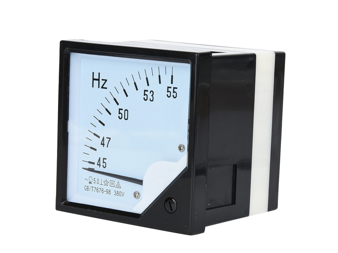 Medidor de frecuencia de panel cuadrado 2026as 45-55 Hz CA 380 V Probador analógico de precisión 1.5