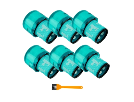 Filtro Hepa lavable para aspiradora Dyson V15 V11 SV14, repuestos de filtros, accesorios con cepillo limpio, 6 uds.