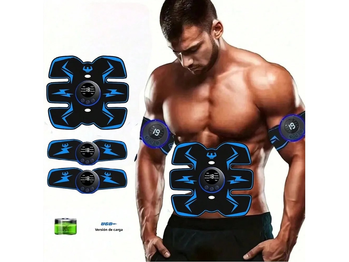 Estimulador Muscular Eléctrico Inteligente Ems Para Entrenamiento Abdominal, Parche Masajeador Adelgazante