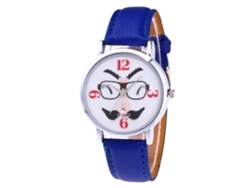 Reloj De Pareja De Cuarzo Con Correa De Cuero Pu Zhoulianfa (azul)
