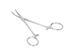 Pinzas Hemostáticas Curvas De 12,5 Cm, Acero Inoxidable, Instrumental Veterinario Para Ganado.
