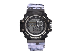 Reloj De Pulsera Electrónico Informal Para Hombre Con Correa De Silicona, Resistente Al Agua, Blanco.