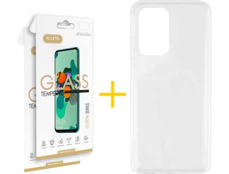 Kit Funda + 2 Protectores de Pantalla Xiaomi Redmi Note 10 4G / 10S ACCETEL Liso 13 Transparente