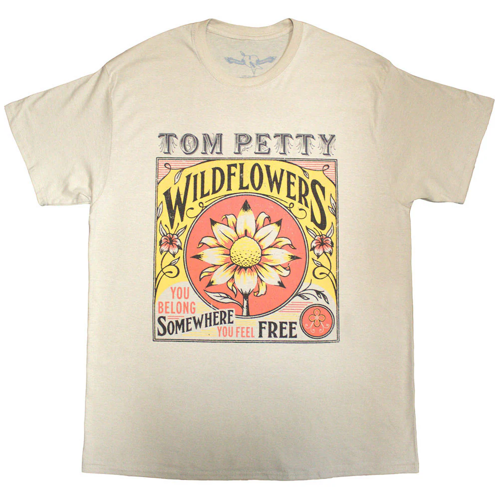 Rockinstone Tom Petty & The Heartbreakers Wildflowers Camiseta Classic Pure Cotton（l）