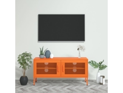 Mueble de Armario Tv Acero 105X35X50 Cm Naranja
