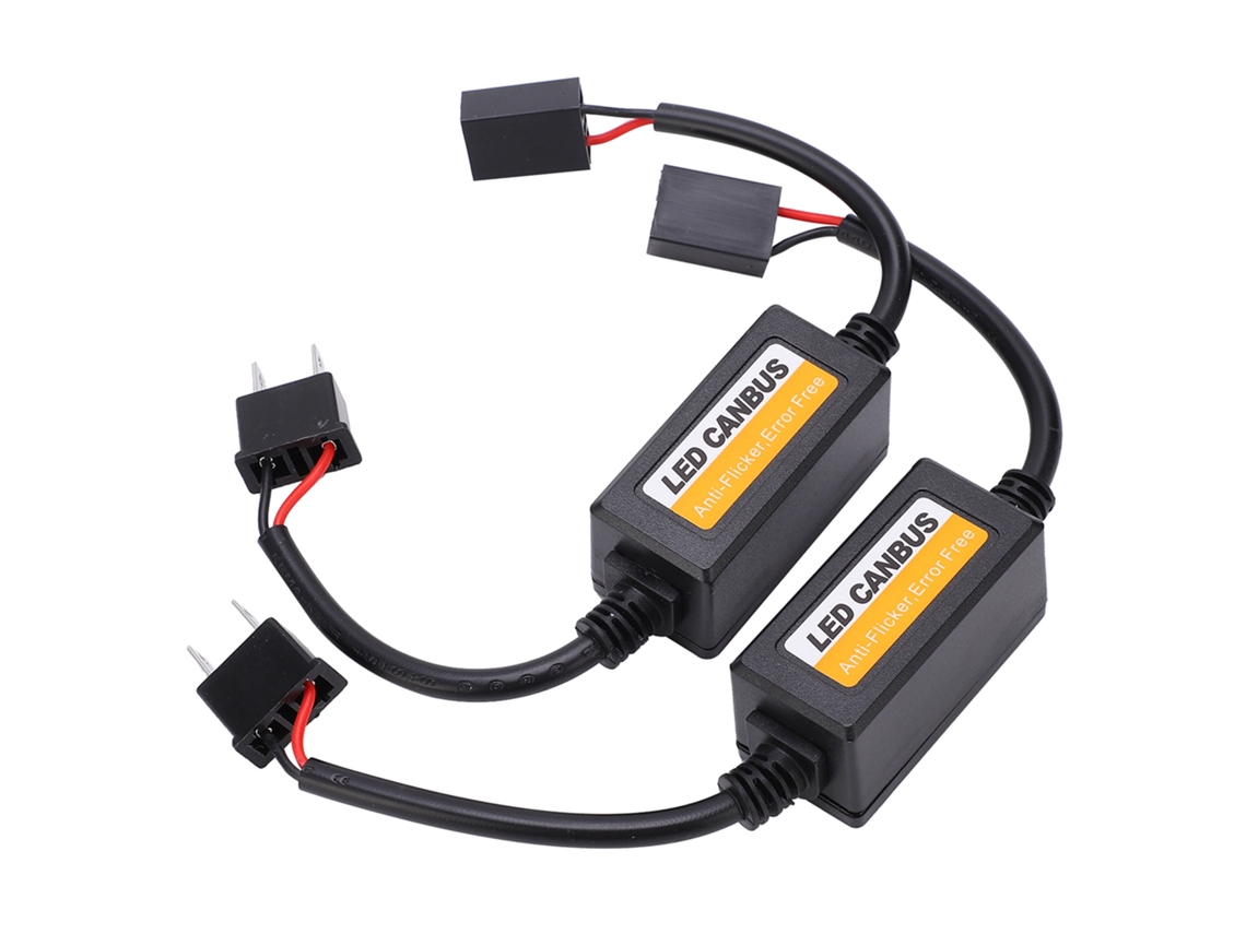 2 Unidades De Decodificador Led Antiparpadeo Canbus, Cancelador De Código De Error H7 9v-16v