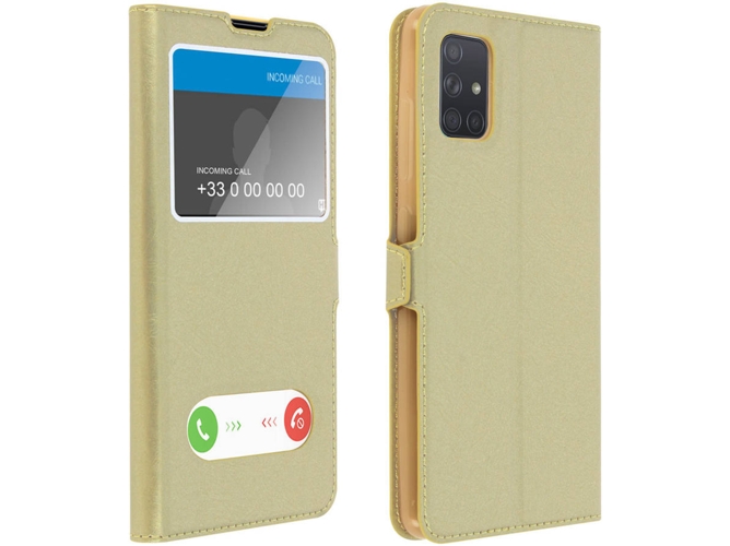 Funda Samsung Galaxy A71 AVIZAR View Dorado