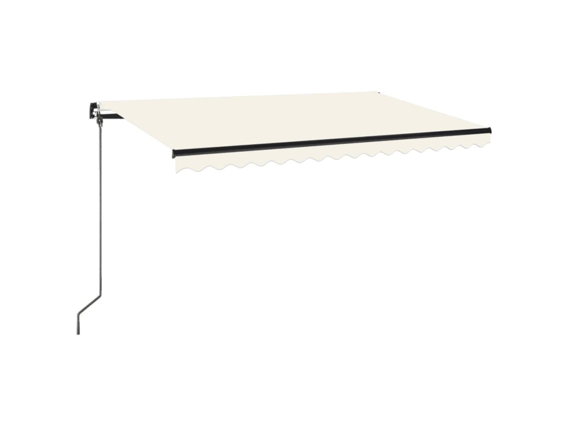Maison Exclusive - Toldo Manual Retráctil Con Led Crema 450x350 Cm