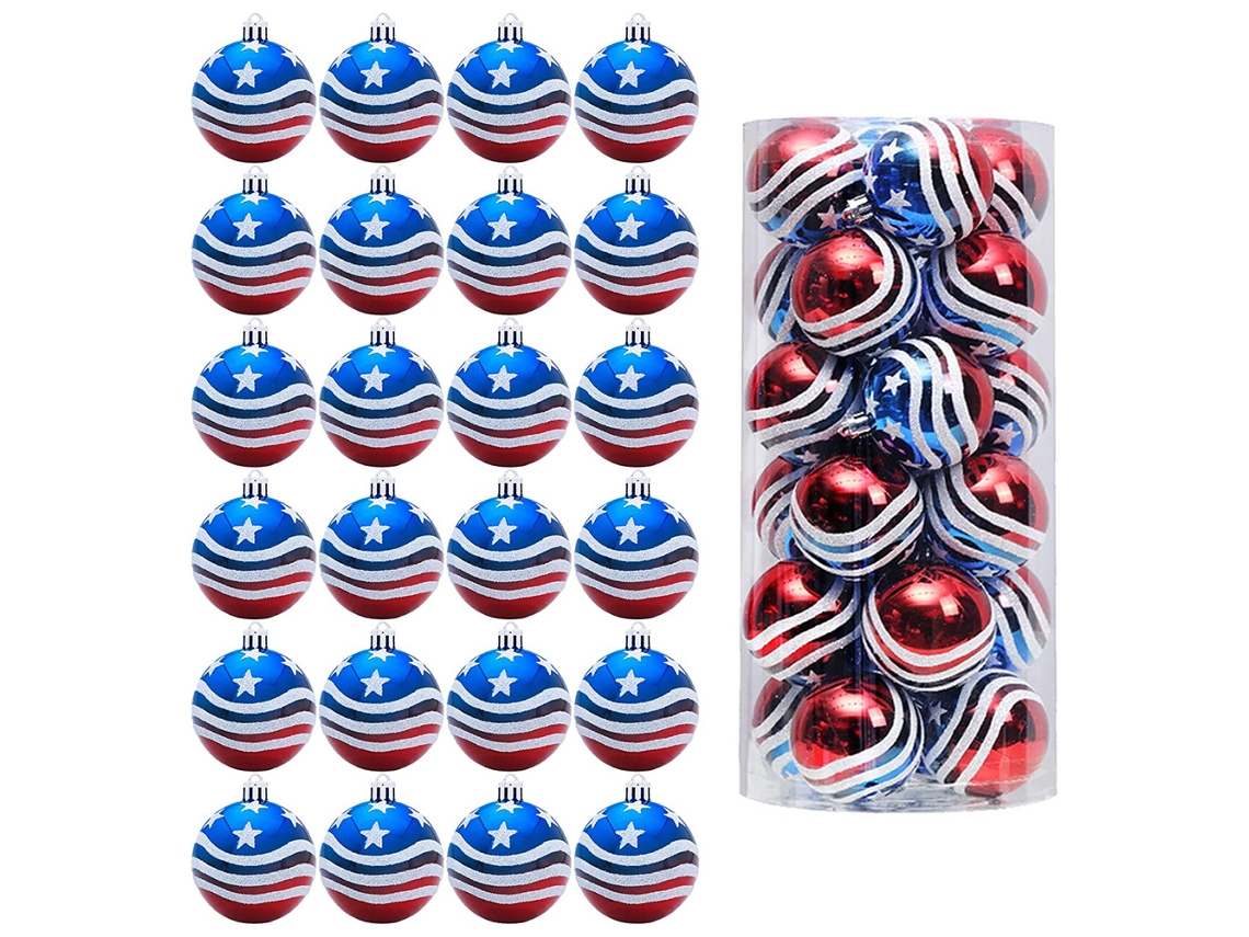 KOFIHETY Adornos navideños irrompibles y duraderos para decorar fiestas del Día de la Independencia, con temática patriótica, diseño ingenioso, fáciles de colg