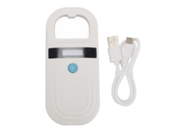 Scanner De Microchip Para Animais De Estimação Com Leitura De Dupla Frequência Usb Portátil Recarregável Para Cães E Gatos Branco