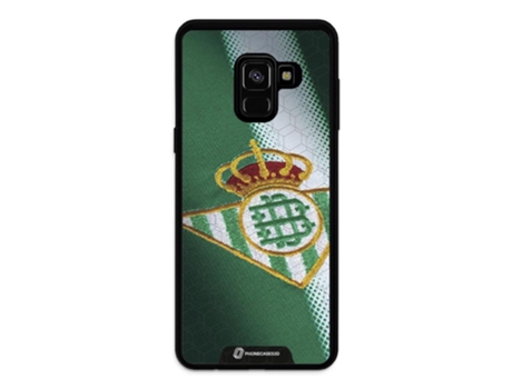 Funda Móvil Oficial Real Betis Fc para Samsung Galaxy A8 Plus PHONECASES3D Piel Sintética Negro